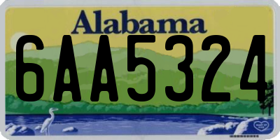 AL license plate 6AA5324