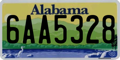 AL license plate 6AA5328