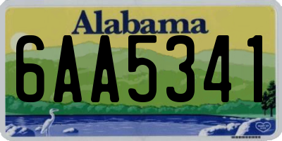 AL license plate 6AA5341