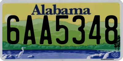 AL license plate 6AA5348