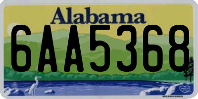 AL license plate 6AA5368
