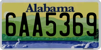 AL license plate 6AA5369