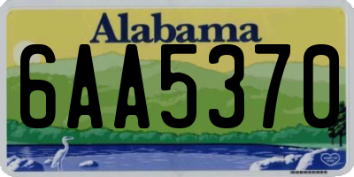 AL license plate 6AA5370