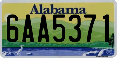 AL license plate 6AA5371