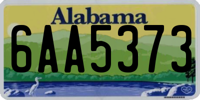 AL license plate 6AA5373
