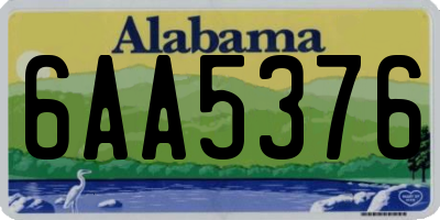 AL license plate 6AA5376