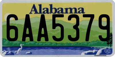 AL license plate 6AA5379