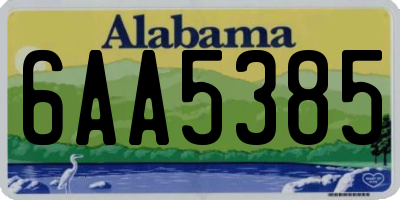 AL license plate 6AA5385