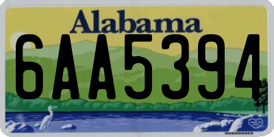 AL license plate 6AA5394