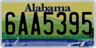 AL license plate 6AA5395