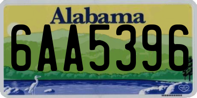 AL license plate 6AA5396