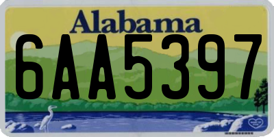 AL license plate 6AA5397
