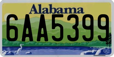 AL license plate 6AA5399