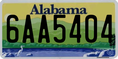 AL license plate 6AA5404