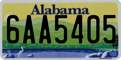 AL license plate 6AA5405