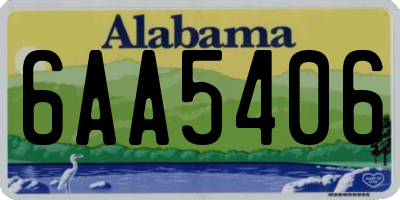 AL license plate 6AA5406