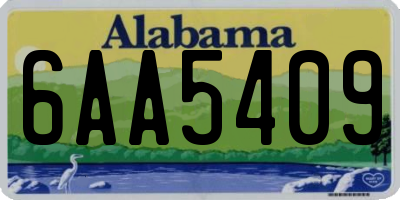 AL license plate 6AA5409