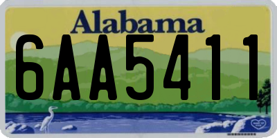 AL license plate 6AA5411
