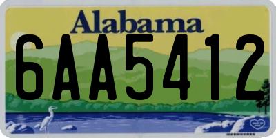 AL license plate 6AA5412