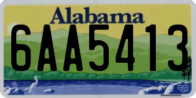 AL license plate 6AA5413
