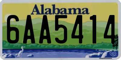 AL license plate 6AA5414
