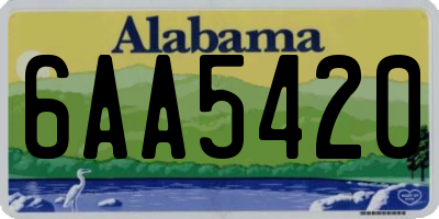 AL license plate 6AA5420