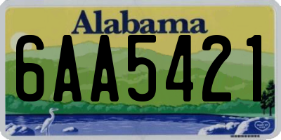 AL license plate 6AA5421