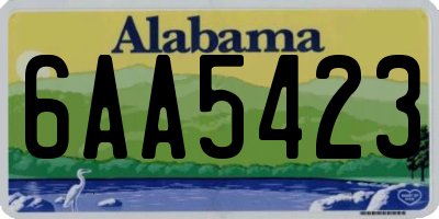 AL license plate 6AA5423