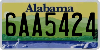 AL license plate 6AA5424