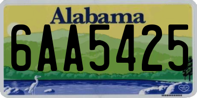 AL license plate 6AA5425