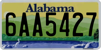 AL license plate 6AA5427