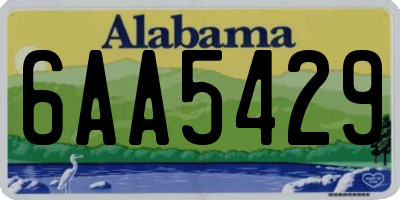 AL license plate 6AA5429