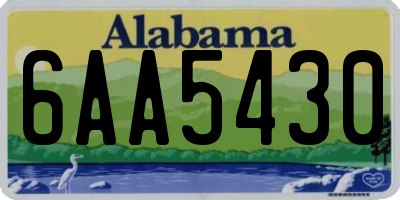 AL license plate 6AA5430