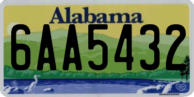AL license plate 6AA5432
