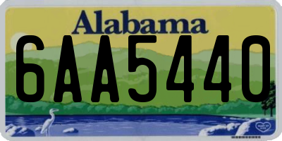 AL license plate 6AA5440