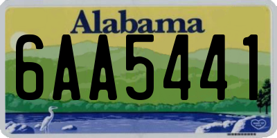 AL license plate 6AA5441