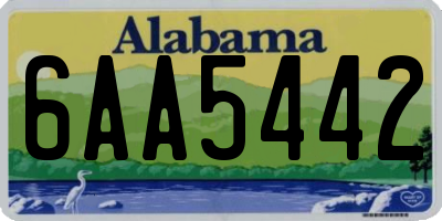 AL license plate 6AA5442