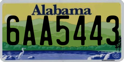 AL license plate 6AA5443