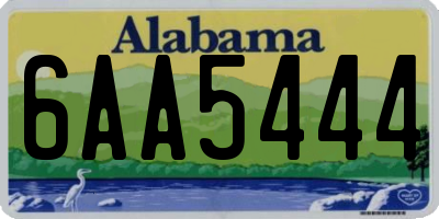 AL license plate 6AA5444