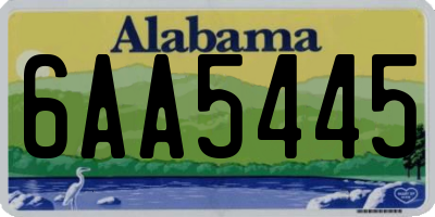 AL license plate 6AA5445