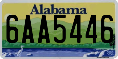 AL license plate 6AA5446