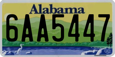 AL license plate 6AA5447