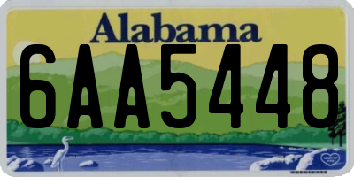 AL license plate 6AA5448