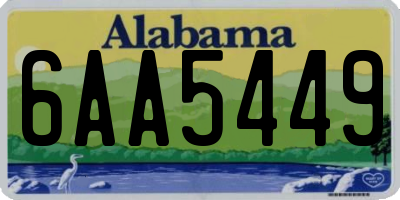 AL license plate 6AA5449