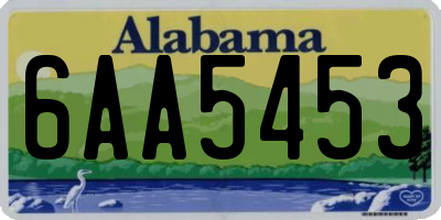 AL license plate 6AA5453
