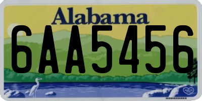 AL license plate 6AA5456