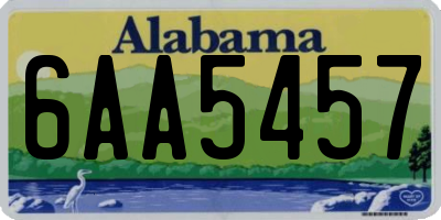 AL license plate 6AA5457