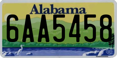 AL license plate 6AA5458