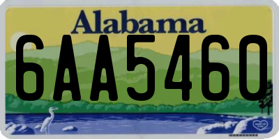 AL license plate 6AA5460