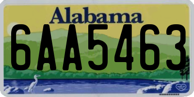 AL license plate 6AA5463